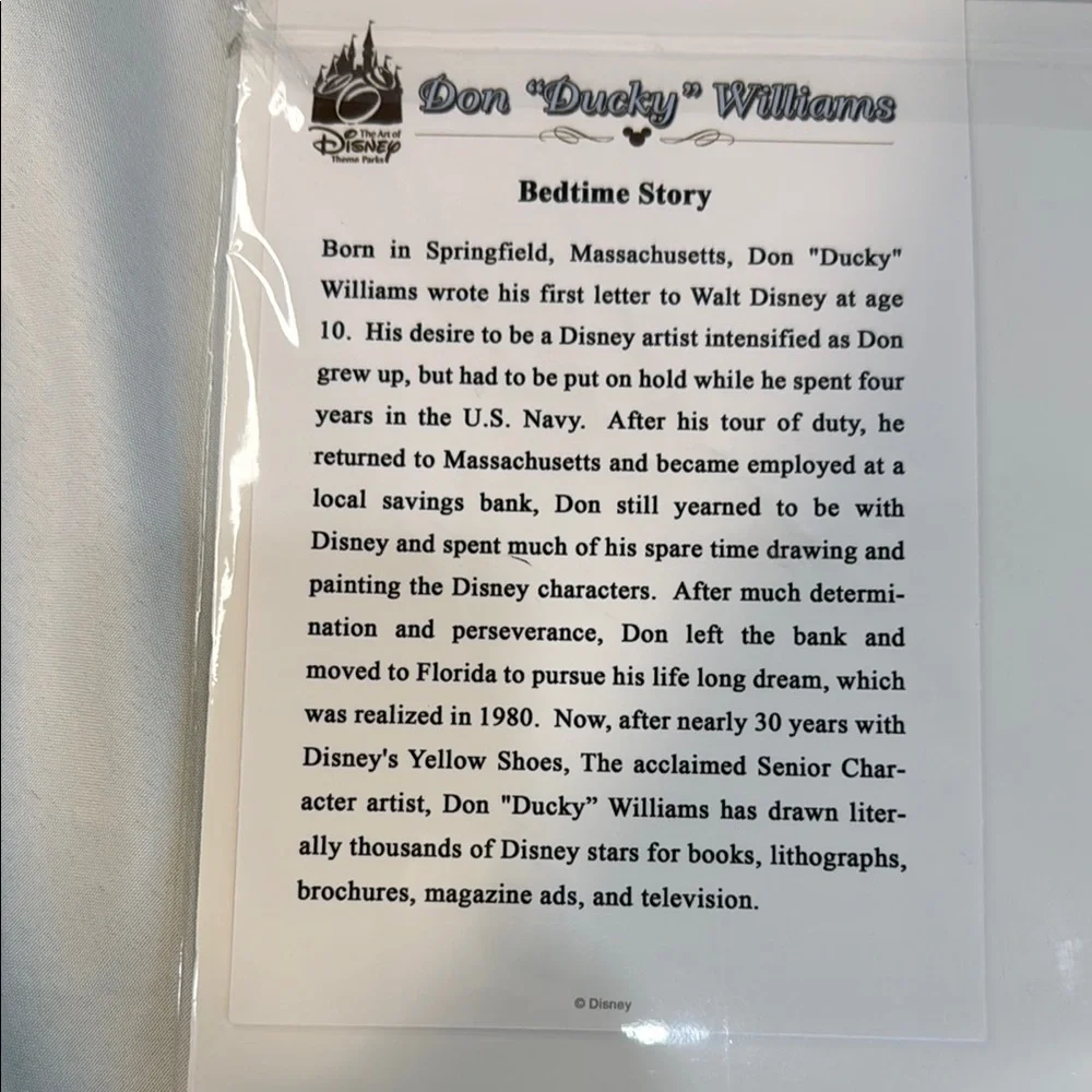 Disney, RARE, Celebration of the Mouse Art Print, Authentic, Bedtime Story, NWT